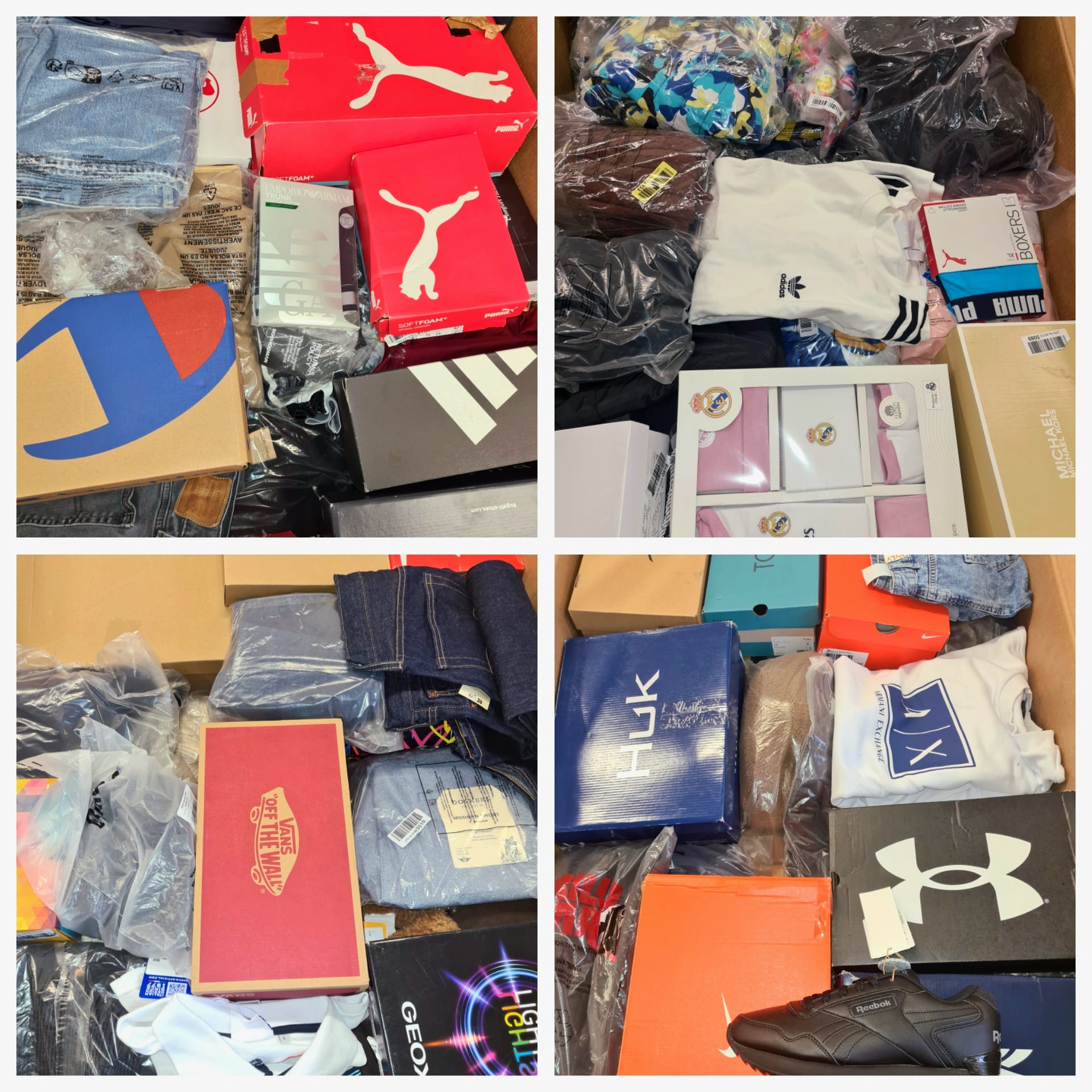 Shoes and Clothing pallets