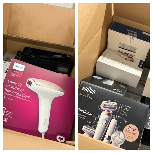Pallets with personal care electronics